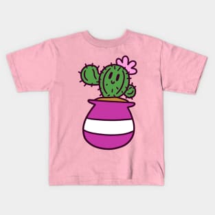 Potted Flower Cactus Kids T-Shirt